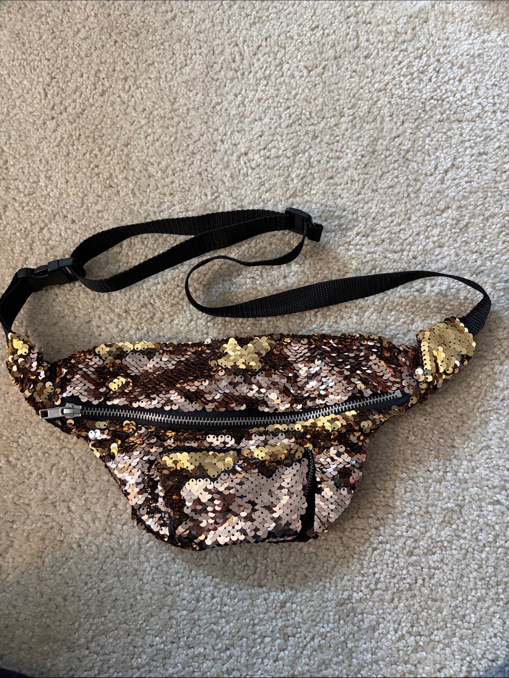 Women’s Sequin Waist Bag/Fanny Pack - Reversible Gold & Rose Gold NWOT